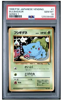 1998 POKEMON JPN VENDING SERIES 1 #1 BULBASAUR PSA 10 - Image 1