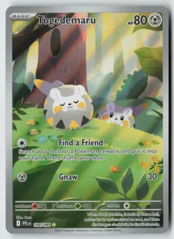 Togedemaru 104/094 Illustration Rare Phantasmal Flames Pokemon Near Mint - Image 1