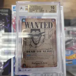 Portgas.D.Ace (SP) OP13 *ERROR* Wanted Poster One Piece English BGS 9.5 Gem Mint - Image 1