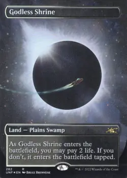 GODLESS SHRINE 282 BOX TOPPER BORDERLESS FOIL UNFINITY MTG NM (yourdeckbuilder) - Image 1