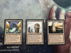 Mtg Antiquities Urza’s Tower Mine And Tower ‘Urzatron Lands’ MP/LP - Image 1