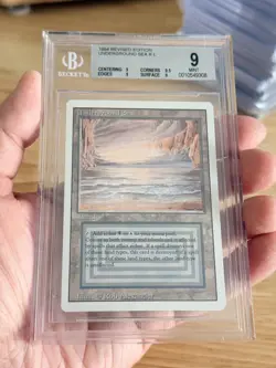 BGS 9 MAGIC GATHERING 1994 REVISED UNDERGROUND SEA DUAL LAND MTG 9 9.5 9 9 - Image 1