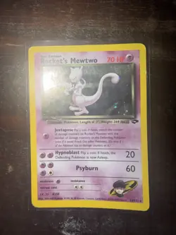 Pokemon TCG Team DAMAGED Rocket Rocket's Mewtwo 2 Card Lot Holo 14/132 - Image 4