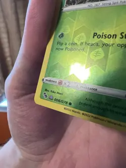 Spinarak (Peelable Ditto) Reverse Holo Common Pokemon GO 006/078 NM - Image 4