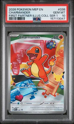 Charmander 038 - Pokemon First Partner Illustration Series 1 Promo - PSA 10 - Image 1