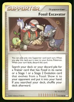 Fossil Excavator 111/123 Uncommon Normal NM Pokemon Mysterious Treasures - Image 1