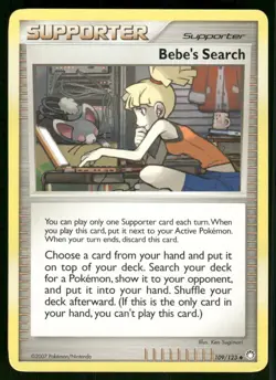 Bebe's Search 109/123 Uncommon Normal NM Pokemon Mysterious Treasures - Image 1