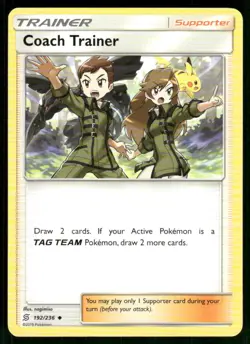 Coach Trainer 192/236 Uncommon Normal NM Pokemon SM - Unified Minds - Image 1