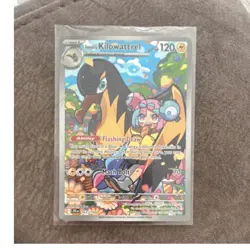 Pokemon Iono's Kilowattrel Full Art Holo Illustration Rare SV09 163/159 EN - Image 1