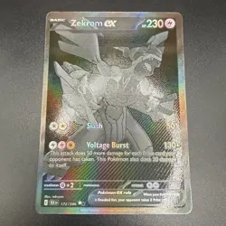 Zekrom EX 230 HP Black White Rare Holo Pokemon TCG Sv: Black Bolt 172/086 - Image 1