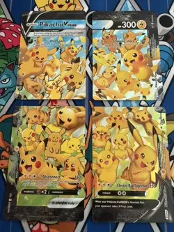 Pokemon Pikachu V-Union Set of 4 SWSH139, SWSH140, SWSH141, SWSH142 NM Condition - Image 1