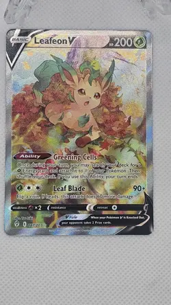 Pokemon Leafeon V Evolving Skies 167/203 Alt Art Ultra Rare Holo TCG - Image 2
