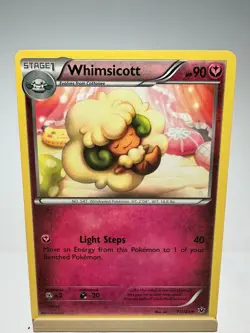 Whimsicott 71/124 Uncommon Fates Collide Pokemon Lightly Played - Image 1