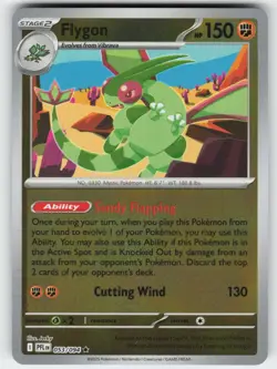 Flygon 053/094 Rare Phantasmal Flames Pokemon Reverse Holo Near Mint - Image 1