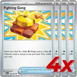 4x Fighting Gong 116/132 Mega Evolutions Pokemon TCG Playset - Image 1