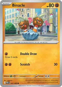 BINACLE 042/088 COMMON PERFECT ORDER POKEMON NEAR MINT - Image 1