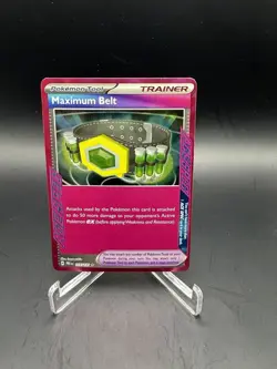 Pokemon Maximum Belt 117/131 Prismatic Evolutions Holo Trainer Tool NM TCG - Image 2