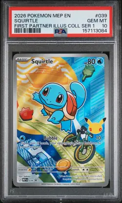 Charmander 038 + Squirtle 039 + Bulbasaur 037 - Pokemon First Partner PSA 10 - Image 5