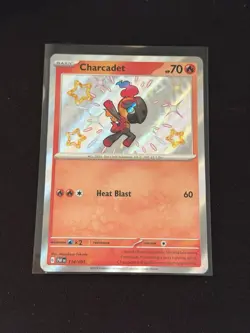 Charcadet 114/091 Shiny Rare Holo Paldean Fates Pokemon TCG NM - Image 1