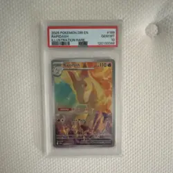 Pokemon Rapidash Illustration Rare Holo Sv10 Destined Rivals #189 PSA 10 2025 - Image 1