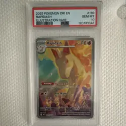 Pokemon Rapidash Illustration Rare Holo Sv10 Destined Rivals #189 PSA 10 2025 - Image 3