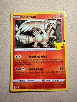 Reshiram 2/25 Celebrations Holo Rare Pokemon TCG - Image 1