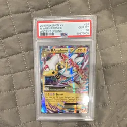 Pokemon M Ampharos EX 28/98 XY Ancient Origins Ultra Rare Holo PSA 10 - Image 1