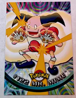 2000 Pokemon MR. MIME #122 [Non-Holo] Topps Blue Logo 1st TV Animation NM-MT 🤩 - Image 1