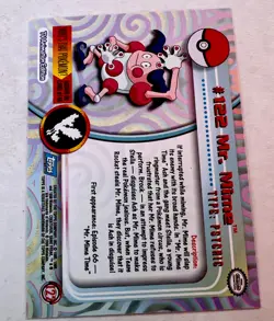 2000 Pokemon MR. MIME #122 [Non-Holo] Topps Blue Logo 1st TV Animation NM-MT 🤩 - Image 2