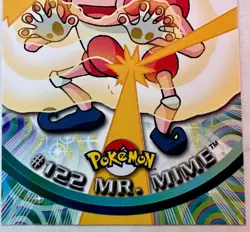 2000 Pokemon MR. MIME #122 [Non-Holo] Topps Blue Logo 1st TV Animation NM-MT 🤩 - Image 4