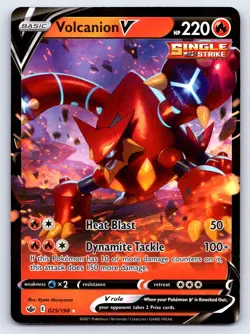 Volcanion V 025/198 Holo V Rare Chilling Reign Pokemon Near Mint - Image 1