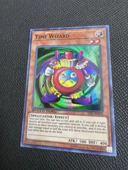 🔥 YUGIOH Time Wizard STP1-EN008 SUPER RARE SPEED DUEL NEAR MINT 🔥 - Image 2