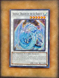 Yugioh Brionac, Dragon of the Ice Barrier SDFC-EN043 Super Rare 1st Ed LP - Image 1