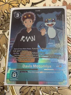 Digimon Card Game Davis Motomiya P-124 Promo Alt Alternate Art - Image 1