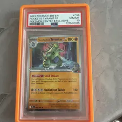 PSA 10 Team Rockets Tyranitar Stamped Promo Card 096/182 Pokemon Center - Image 1