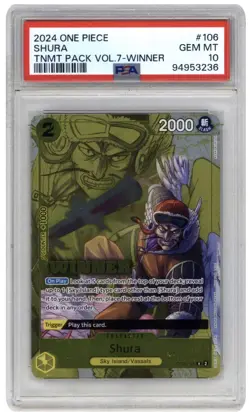 2024 One Piece Shura WINNER Card TNMT Pack Vol.7 PSA 10 GEM MINT English - Image 1