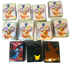 Pokemon Prismatic Evolutions Card Sleeves Celebrations Phantasmal Flames TCG Lot - Image 1