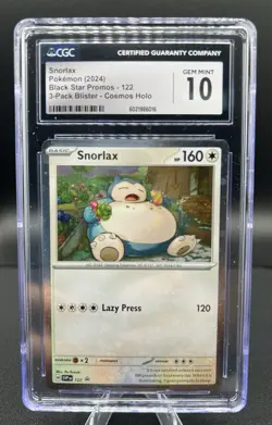 Snorlax 122 Sv: Scarlet & Violet Promo Cards Holo CGC 10 GEM MINT - Image 1