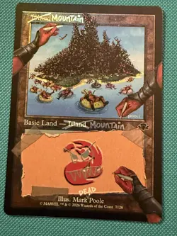 MTG Secret Lair Fix It Deadpool — Mountain — Foil — NM - Image 1