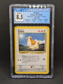 Pidgey #57 Base Set 4th Print 1999-2000 Pokemon POP 24 CGC 9 - Image 1