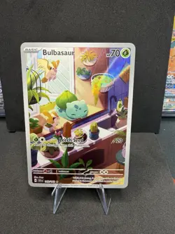 Pokemon Bulbasaur 143/142 Scarlet & Violet 151 Illustration Rare Holo 70 HP EN - Image 1