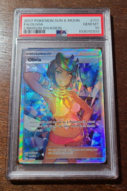 2017 PSA GEM MINT 10 Olivia #111 Sun & Moon Crimson Invasion Full Art - Image 1