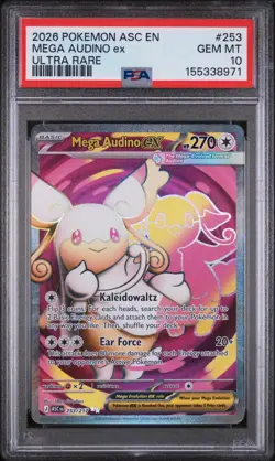 Mega Audino ex 253/217 Ultra Rare Ascended Heroes Pokemon PSA 10 MINT POP 16! - Image 1