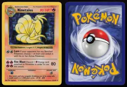 Ninetales 12/102 Unlimited Holo Base Set Shadowless Pokemon English LP - Image 3