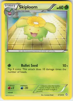 Skiploom 2/124 Uncommon Dragons Exalted Pokemon Lightly Played - Image 1