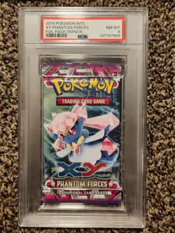 2014 Pokemon Booster XY Phantom Forces Diancie PSA 8 Sealed Pack - Image 1