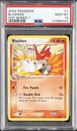 2004 POKEMON POP SERIES 1 #1 BLAZIKEN PSA 10 - Image 1
