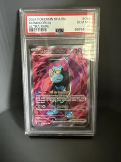 2024 POKEMON SFA EN-SHROUDED FABLE ULTRA RARE #083 MUNKIDORI EX PSA 10 - Image 1