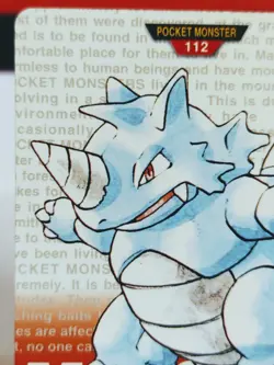 Rhydon No. 112 Carddass Pokemon File Monsters Collection Bandai Japanese - Image 2