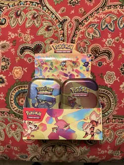 Pokemon Scarlet and Violet 151 Mini Tin Display (opened display, 10 Sealed Tins) - Image 1